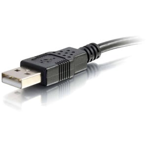 6IN USB 2.0 A TO USB A M/F EXTENSION CABLE BLACK