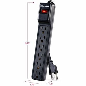 CSB6012 6OUT STRIP NEMA $75K 12FT CORD 1200 JOULES EMI/RFI CEG
