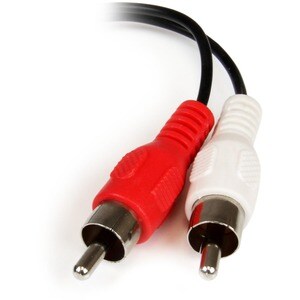 StarTech.com 15cm Audio Kabel 3,5mm Klinke auf 2x RCA/Cinch (Buchse/Stecker) - Cable for Audiogerät, iPod, MP3-Player - Ni