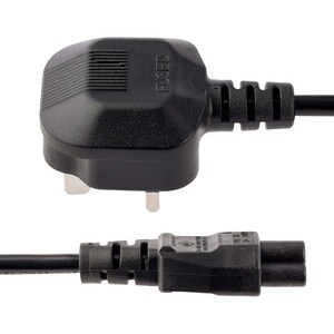 1 m GB Laptop Ladekabel, BS 1363 auf C5, 2,5A 250V, 18AWG, UK Laptop Netzteil Stromkabel, Kleeblatt/Mickey Mouse Netzkabel