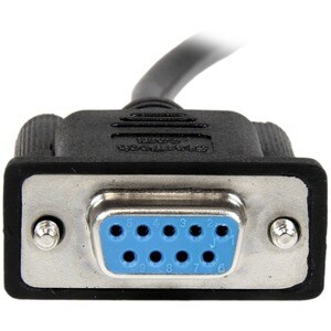 StarTech.com 1m DB9 RS232 Seriell Nullmodemkabel - Bu/Bu - Schwarz - Cable for Modem - Abschirmung - Nickel Beschichteter 