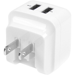 StarTech.com 2 Port USB Ladegerät / Netzteil - 2-fach Reiseladegerät 17 Watt / 3.4 Amp - Weiß - 5 V Gleichstrom - 3,40 A