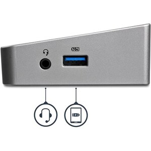 StarTech.com Station d'Accueil USB 3.0 à 3 Écrans avec 2x 4K DisplayPort, HDMI - Docking Station/Hub USB-A à 5 Ports (1x F