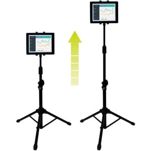 Trépied réglable pour tablette de 6,5 po à 7,8 po de largeur - Support au sol portable avec pochette de transport - Rotati