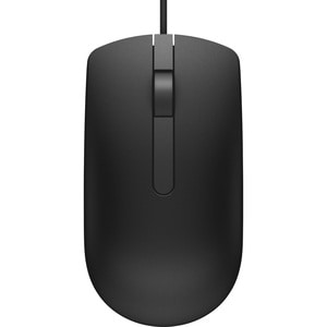 Souris Optique Dell MS116 - USB - 2 Bouton(s) - Noir - Câble - 1000 dpi - Roulettes avec frein