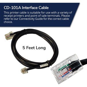 apg 1,52 m RJ-12/RJ-45 Datentransferkabel - Cable for Kassenlade, Drucker