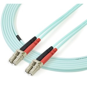 StarTech.com 3 m LC/UPC auf LC/UPC OM4 Multimode Glasfaserkabel, 50/125µm LOMMF/VCSEL Zipcord LWL, 100G Netzwerke, LSZH LW
