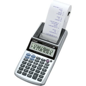 Calculatrice imprimante Canon P1-DTSC - Alimenté par Alimentation CA/CC - 203 mm x 102 mm x 48 mm - Argenté Métallisé