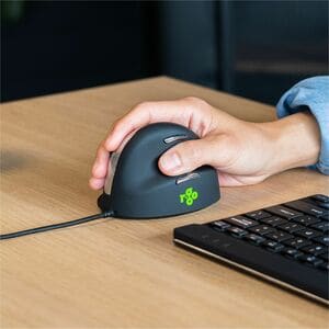 R-Go Tools HE Mouse R-Go , Ergonomische Maus, Mittel (Handlänge 165-185mm), rechtshändig, kabelgebunden, rechts, USB Typ-A