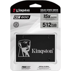 Kingston Solid State-Laufwerk - 2,5" Intern - 512 GB - SATA (SATA/600) - Desktop-PC, Notebook Unterstütztes Gerät - 300 TB