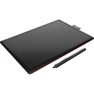 Wacom One by Grafiktablett - 2540 lpi - Kabel - Schwarz, Rot - 216 mm x 135 mm Aktiver Bereich - 2048 Druckniveau - Stift 