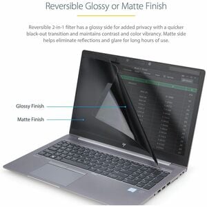 Laptop Sichtschutz für 15.6" Geräte, Magnetisch, Abnehmbarer Laptop Blickschutz, Blaulicht reduzierend, 16:9, +/-30 Grad -