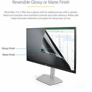 StarTech.com 27-Zoll-Monitor Blickschutzfolie - Universal - 30% Blaulichtreduzierung - für 68,6 cm (27 Zoll) Widescreen LC