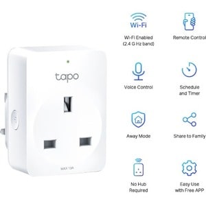 TP-Link Tapo P100 Smart Plug - 10 A - Alexa, Google Assistant Unterstützt