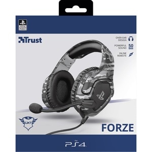 Trust Forze 488 Kabel Kopfbügel Stereo Gaming Headset - Grau - Binaural - Ohrumschließend - 20 Hz bis 20 kHz Frequenzgang 