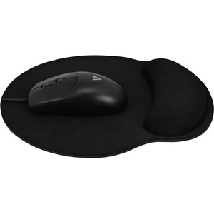 V7 MP03BLK Mauspad - 23 mm x 220 mm x 249,9 mm Abmessung - Schwarz - Schaumstoff mit Formgedächtnis, Gummi - Rutschfest