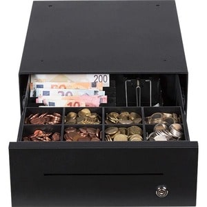 ANKER MDX32 Kassenlade - 6 Banknotenfächer - 10 Münzfächer - 3 Schließmodi - Stahl - Anthrazit - 125 mm Höhe x 324 mm Brei