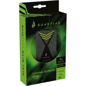 SUREFIRE Gaming Bunker Festplatte - Extern - 2 TB - Schwarz - Desktop-PC, Spielkonsole, Notebook Unterstütztes Gerät - USB