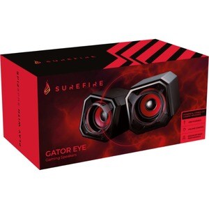 SureFire Gator Eye, 2.0 Kanäle, Kabelgebunden, 2,5 W, 80 - 20000 Hz, 3 Ohm, Schwarz, Rot