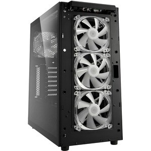 TG6M RGB. Formfaktor: Tower, Typ: PC, Produktfarbe: Schwarz. Platzierung der Stromversorgung: Boden. Installierte Lüfter (