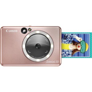 Canon Zoemini S2. Produktfarbe: Roségold, Maximum Brennweite (äquivalent 35 mm Kleinbild): 25,7 mm, Fotopapiergrössen (imp