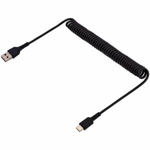 1m USB A auf USB C Kabel, Spiralkabel, USB 2.0 A zu Typ-C Ladekabel, robuste Aramidfaser, handy schnellladekabel - Cable f