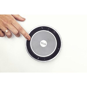 EPOS EXPAND SP 30 Bluetooth®-Speakerphone mit
USB-C*-Kabel, USB-C-/USB-A-Adapter
und Transporttasche, optimiert für
UC und
