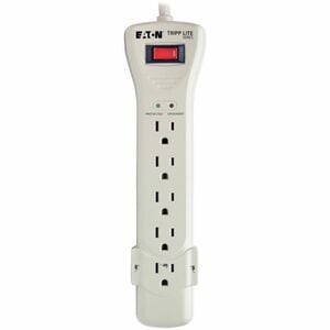 7 OUTLET SURGE STRIP 7 FT CORD 2160 JOULES WHITE RIGHT ANGLE PLUG