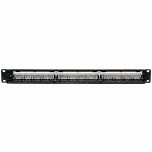 24PORT 1U CAT6/CAT5 PATCH PANEL RACKMOUNT 110 IDC RJ45 ETHERNET