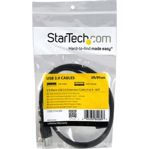 StarTech.com Câble d'Extension Mâle/Femelle USB 2.0 de 90m - Prolongateur USB - Rallonge - 2e bout: 1 x 4-pin USB 2.0 Type