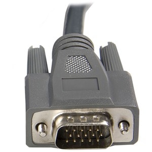 StarTech.com Câble KVM ultrafin 2 en 1 USB VGA - 3 m - 2e bout: 1 x 4-pin USB Type A - Male, 1 x 15-pin HD-15 - Male - Noir