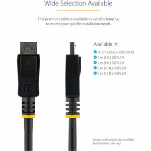 StarTech.com 2m DisplayPort 1.2 Kabel, 4K x 2K UHD VESA zertifiziertes DisplayPort Kabel, DP Kabel/Monitor Kabel, mit Verr