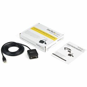 StarTech.com FTDI USB 2.0 auf Seriell Adapter - USB zu RS232 / DB9 Konverter (COM) - Anschluss 1: USB A, Stecker - Schwarz