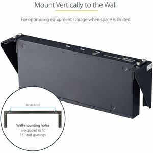 StarTech.com 2HE 19 Zoll Wandmontage Geräte Rack - max. 56,84 kg Traglast - 1
