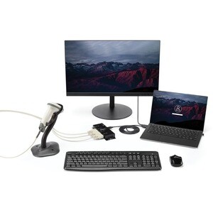 StarTech.com 4 Port USB auf Seriell RS232 Adapter Hub - Industriell DIN-Schienen/ Wandmontagefähig - USB - PC, Mac, Linux 