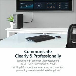StarTech.com Câble Adaptateur DisplayPort® vers DVI de 1,8 m - Convertisseur DP - 1920x1200 - 2e bout: 1 x 25-pin DVI-D Di