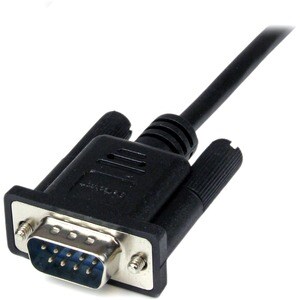 StarTech.com 2m Seriell DB9 RS-232 Nullmodemkabel - Schwarz - St/Bu - Cable for Modem, PC - Abschirmung - 28 AWG - Schwarz