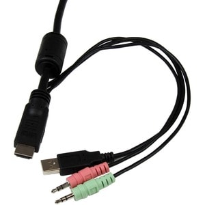 StarTech.com 2 Port USB HDMI KVM Switch mit Audio - Desktop Umschalter USB Powered - 1920x1200 - 2 Computer - 1 Lokaler Be