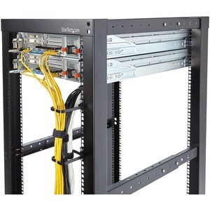 RACKMOUNT CABLE ORGANIZER STEEL D-RING W/ FLEXIBLE OPENING