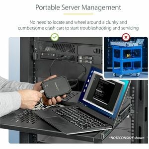 StarTech.com USB Crash Cart Adapter, Portables KVM Adapter, Laptop KVM Konsole für Headless Geräte/Server/ATM/POS/Embeded 