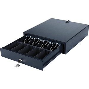 13IN POS RJ12 CASH DRAWER 3 POS LOCK STEEL 4 BILL 5 COIN 2 MEDIA