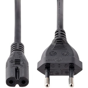 StarTech.com Cordon d'alimentation bipolaire standard EU vers C7 de 1m pour ordinateur portable - M/F - Noir - Pour Ordina