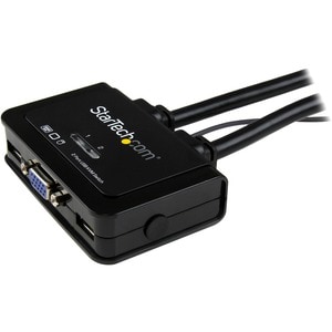 StarTech.com 2 Port VGA USB KVM Switch Kabel - VGA KVM Umschalter USB Powered mit Fernumschaltung - 2 Computer - 1 Lokaler