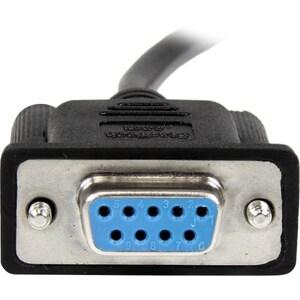 StarTech.com 2m DB9 RS232 Seriell Nullmodemkabel - Bu/Bu - Schwarz - Cable for Modem, PC - Abschirmung - Nickel Beschichte