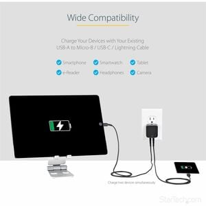 StarTech.com 2 Port USB Ladegerät / Netzteil - 2-fach Ladestecker 17 Watt / 3.4 Amp - Reiseladegerät - 5 V Gleichstrom - 3