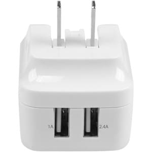 StarTech.com 2 Port USB Ladegerät / Netzteil - 2-fach Reiseladegerät 17 Watt / 3.4 Amp - Weiß - 5 V Gleichstrom - 3,40 A