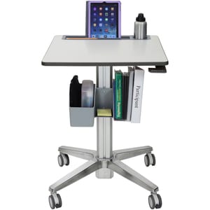 LearnFit® mobiler Steh-Sitz Tisch mit 40.6cm Höhenverstellung und 10 Jahre Garantie- Sitz-Steh-Arbeistplatz, mobiler Schre