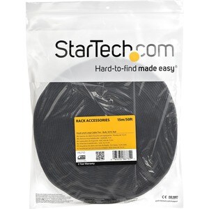 StarTech.com Ruban Auto Agrippant - Rouleau de 15,2m pour Gestion de Câbles - Attaches Câble Ajustables/Autobloquante/Réut