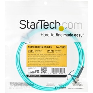StarTech.com 3 m LC/UPC auf LC/UPC OM4 Multimode Glasfaserkabel, 50/125µm LOMMF/VCSEL Zipcord LWL, 100G Netzwerke, LSZH LW