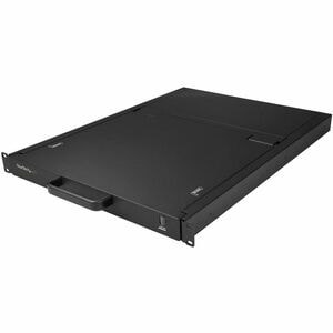 8 Port Rack KVM Konsole mit 1,8 m Kabeln, US Tastatur(QWERTY), Integrierter KVM Switch mit 19" LCD Monitor, 1HE, OSD, USB+